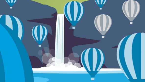 graphic of hot air balloons