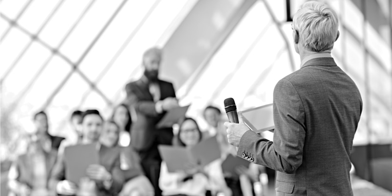 Man giving a speech