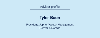 Advisor profile - Tyler Boon - President, Jupiter Wealth Management - Denver, Colorado