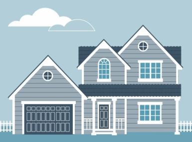 two story house with garage graphic 